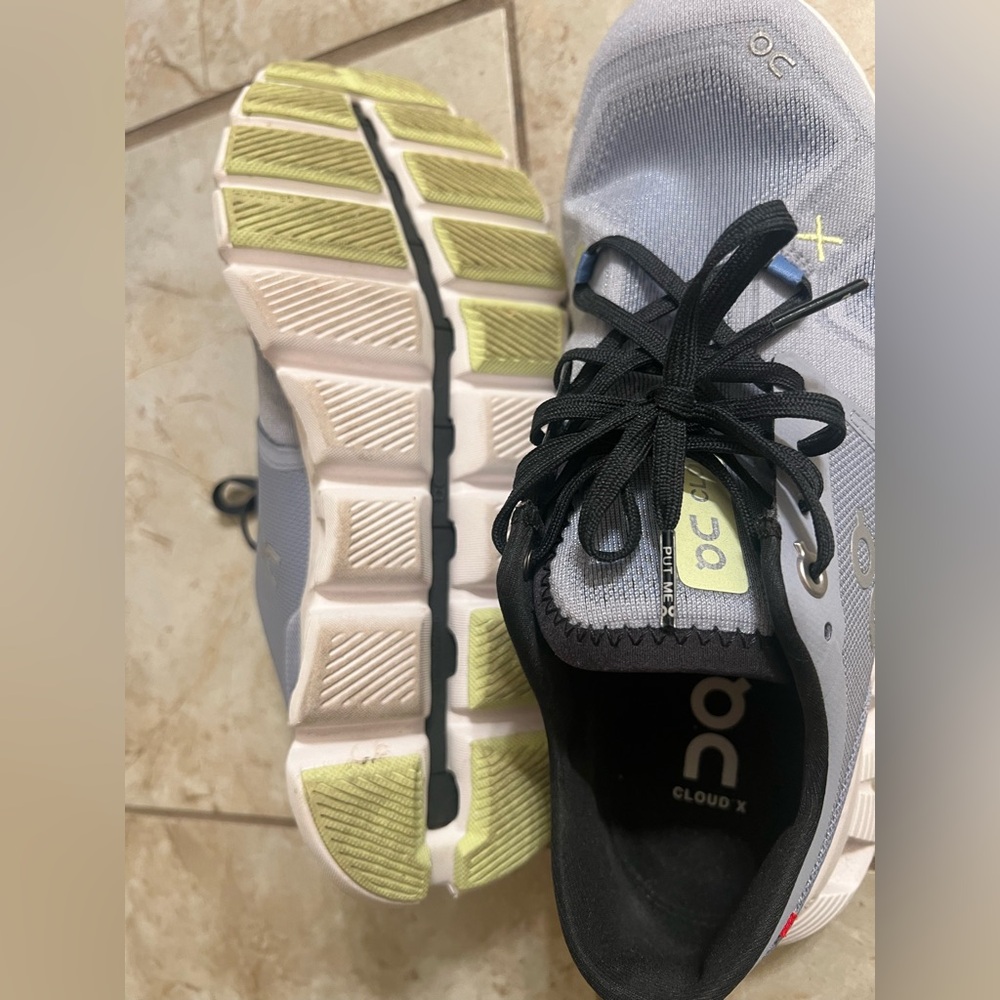 On Running Cloud X Sneakers in Black and Blueish/Gray - Picture 8 of 13